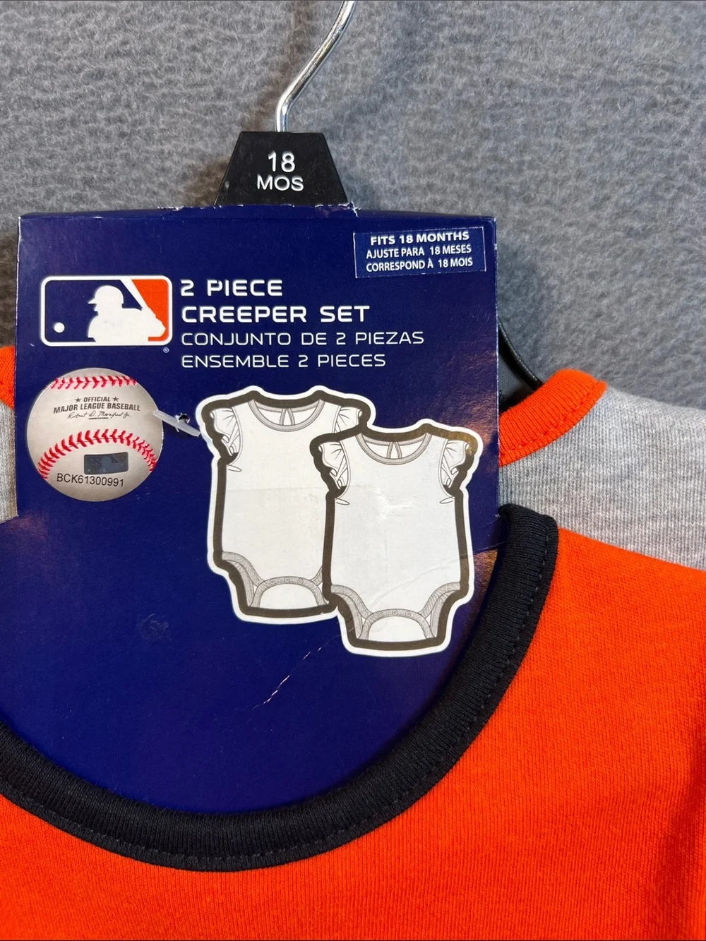 MLB Baltimore Orioles Orange 'Cutest' Baby One-Piece Bodysuit